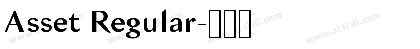 Asset Regular字体转换